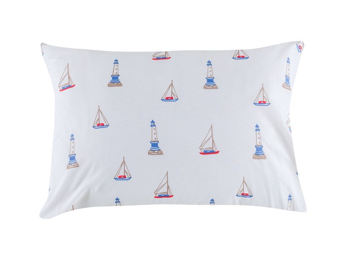 Combinați navigabil Cu Bumbac Cu 2 Piese Față De Pernă 50x70 cm Albastru