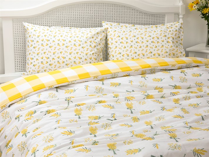 Combina Mimosa Cottony Set 2  FAȚĂ DE PERNĂ 50x70 cm Yellow.