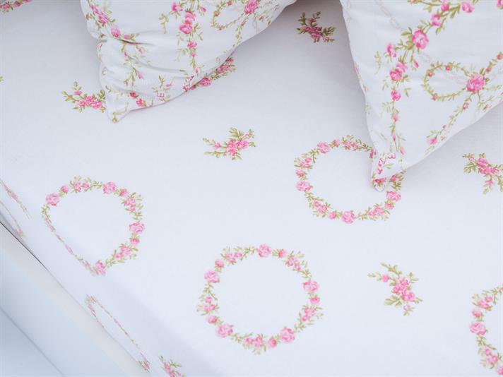 Combinată cu arcul de trandafiri Cu Bumbac Single Cearșaf 160x240 cm Fucsia