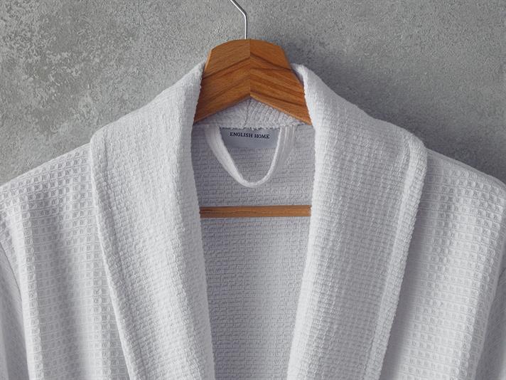 Set Halat De Baie Cu Prosop, Como, Microbumbac, L-XL/50x90 Cm, Alb