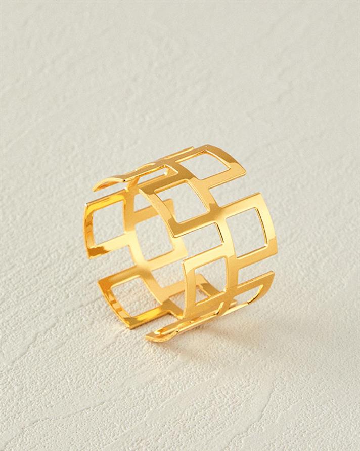 Concha Metal Set 4 Inel De Șervețel 5 cm Roz pal