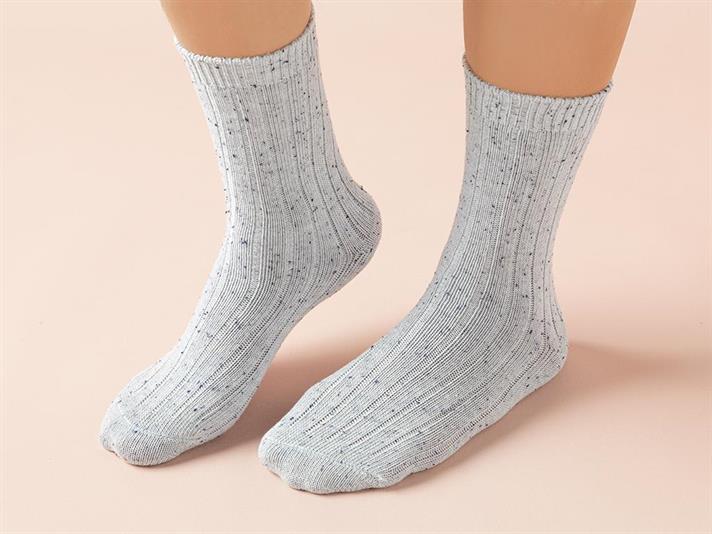 Cool Cotton Women Long Length Sock 36-40 Blue