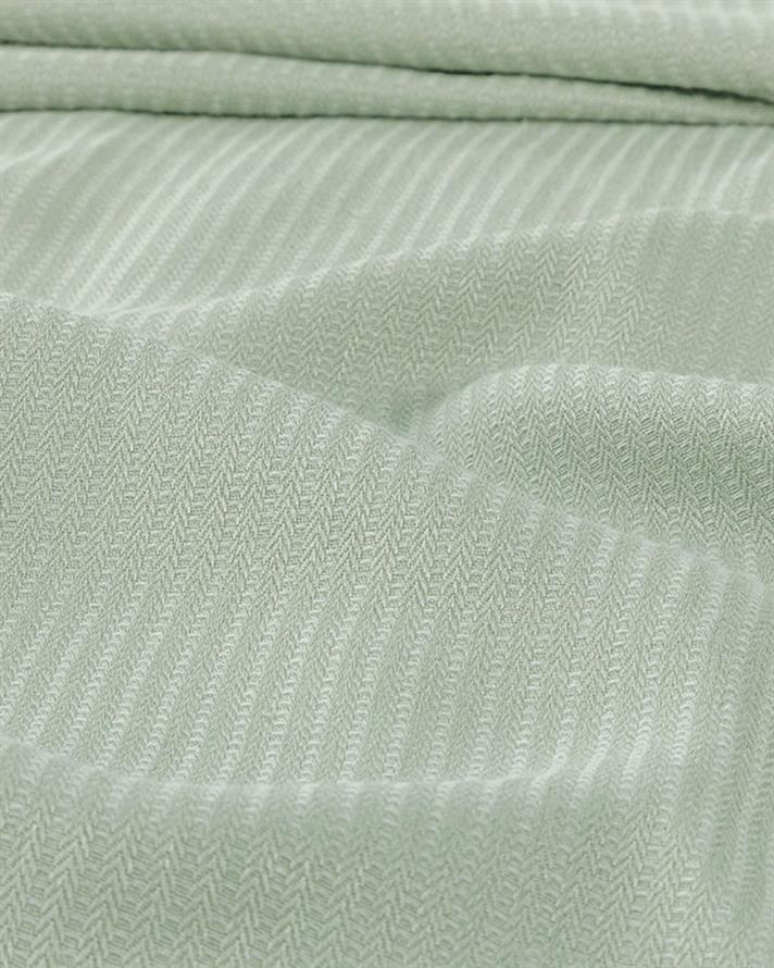 Cool Stripe Soft Touch Double Person Summer Blanket Set 200x220 cm Seledon,