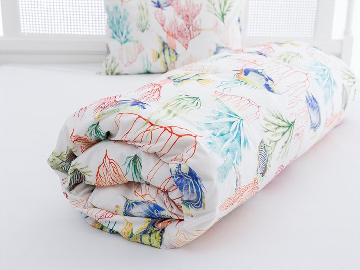 Coral sub apă Cu Bumbac Single Lenjerie De Pat 160x220 cm Coral