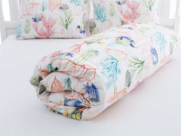 Coral sub apă Cu Bumbac Double Lenjerie De Pat 200x220 cm Coral