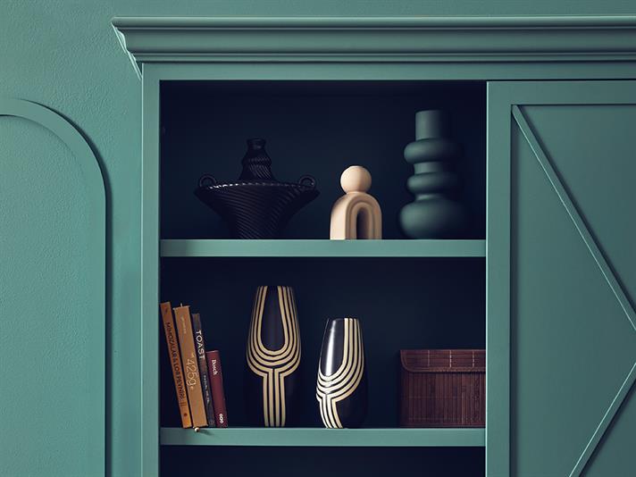 Vaza, Crown, ceramica, 28x28x24 cm, antracit