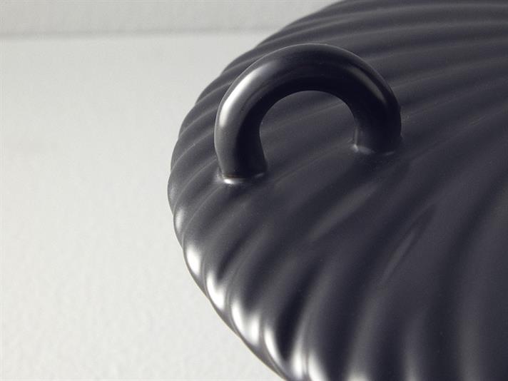 Vaza, Crown, ceramica, 28x28x24 cm, antracit