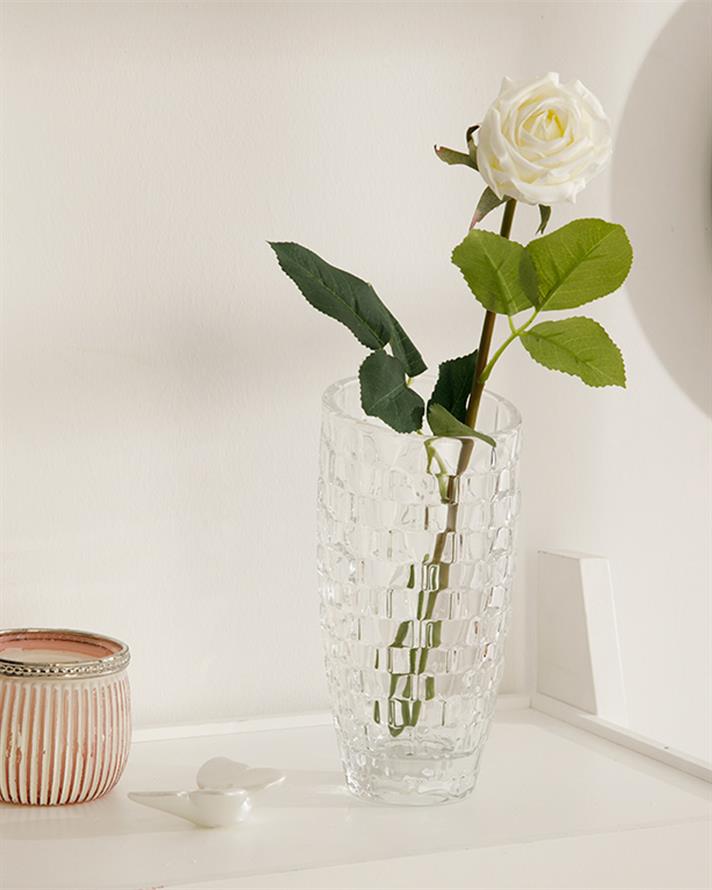corsaj Plastic Floare Artificial Cu O Singură 44 cm Alb