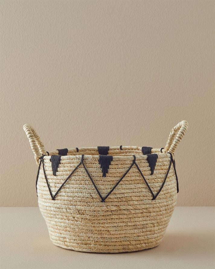 Cos depozitare, Boheme, rachita, 24x15 cm, crem
