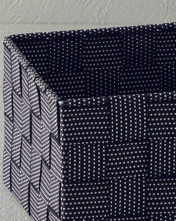 Cos depozitare, Shine, polipropilena, 14x14x7,5 cm, negru