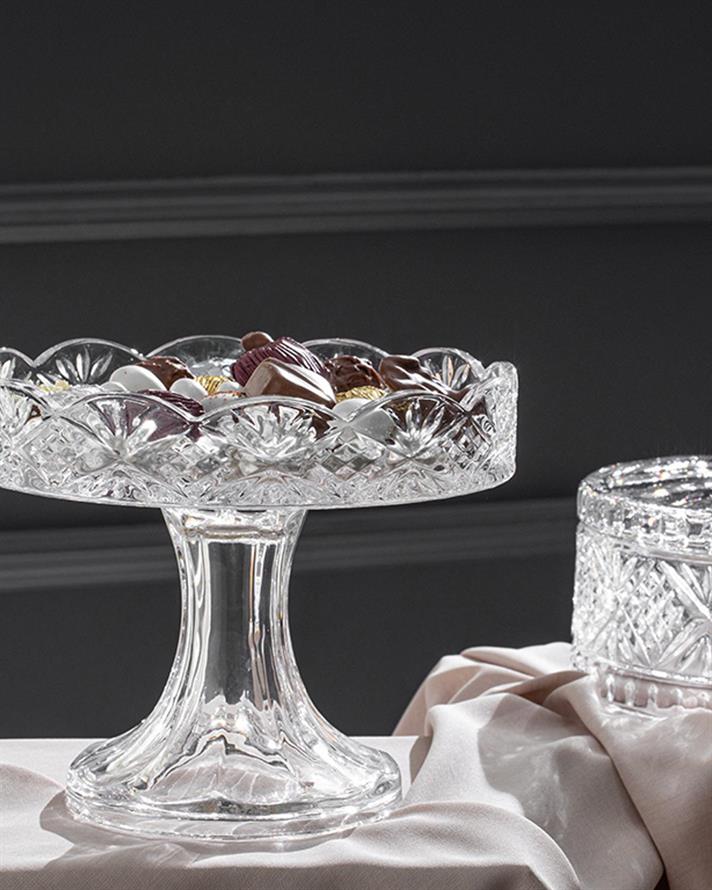 Cosmic Glass Presentation Bowl 19,5x22,5 cm Transparent