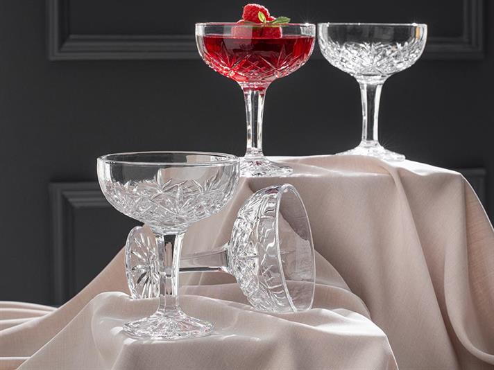 Cosmic Cană Set 4, Sticlă, 170 Ml, Verde-Albastru