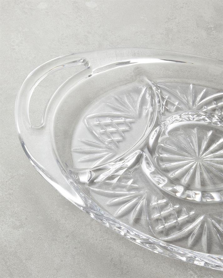Cosmic Sticlă Cu 5 Compartimente Suport Servire 40x27 cm Transparent