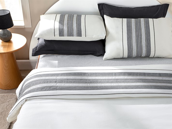 Cosy Lines Cu Fire De Chenille Vopsite Super King Set Lenjerie De Pat 260x220 cm Gri-Antracit