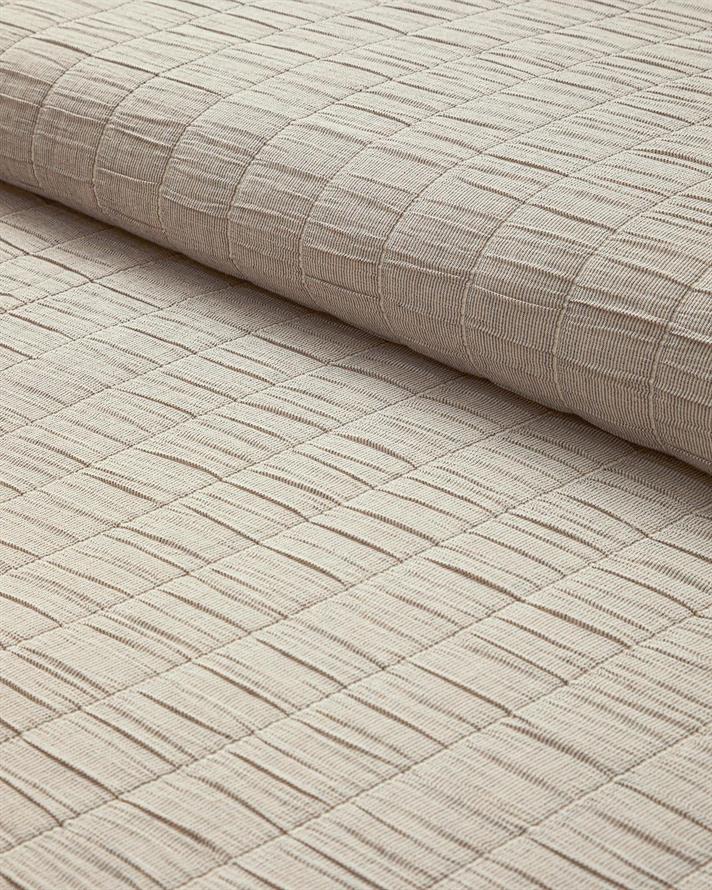 Cosy Rectangles Cu Umplutură Jacquard Double Set Cuverturi Pat 240x260 cm Bej - Crem