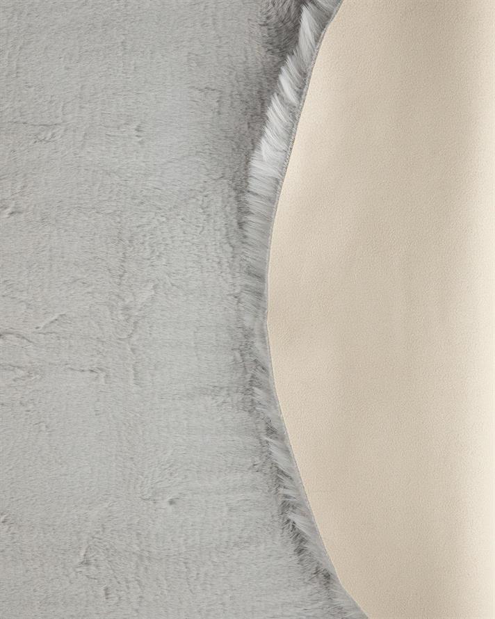 Covor blană artificială, Nebula, 90x60 cm, acril, gri deschis