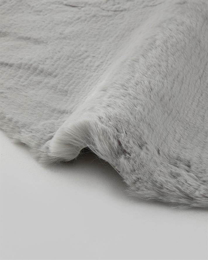 Covor blană artificială, Nebula, 90x60 cm, acril, gri deschis