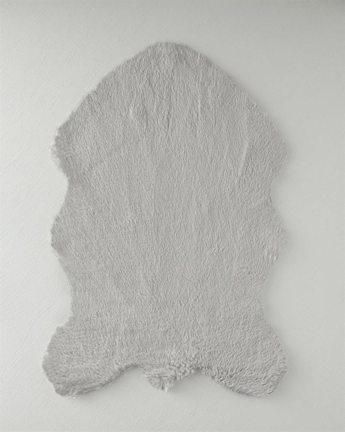 Covor blană artificială, Nebula, 90x60 cm, acril, gri deschis