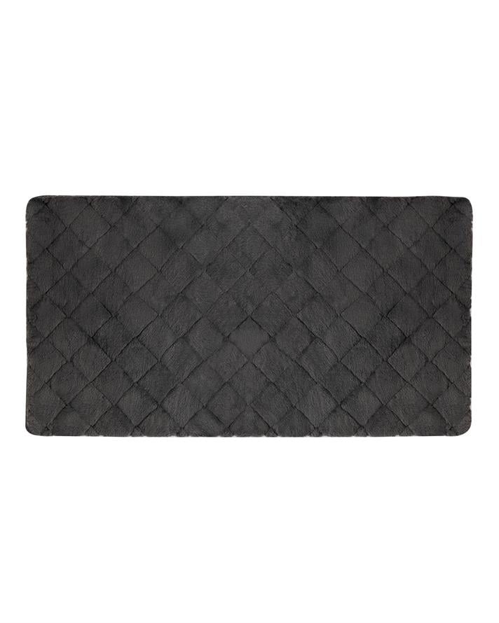 Covor blană artificială, Soft Touch, 60x90 cm, acril, gri antracit