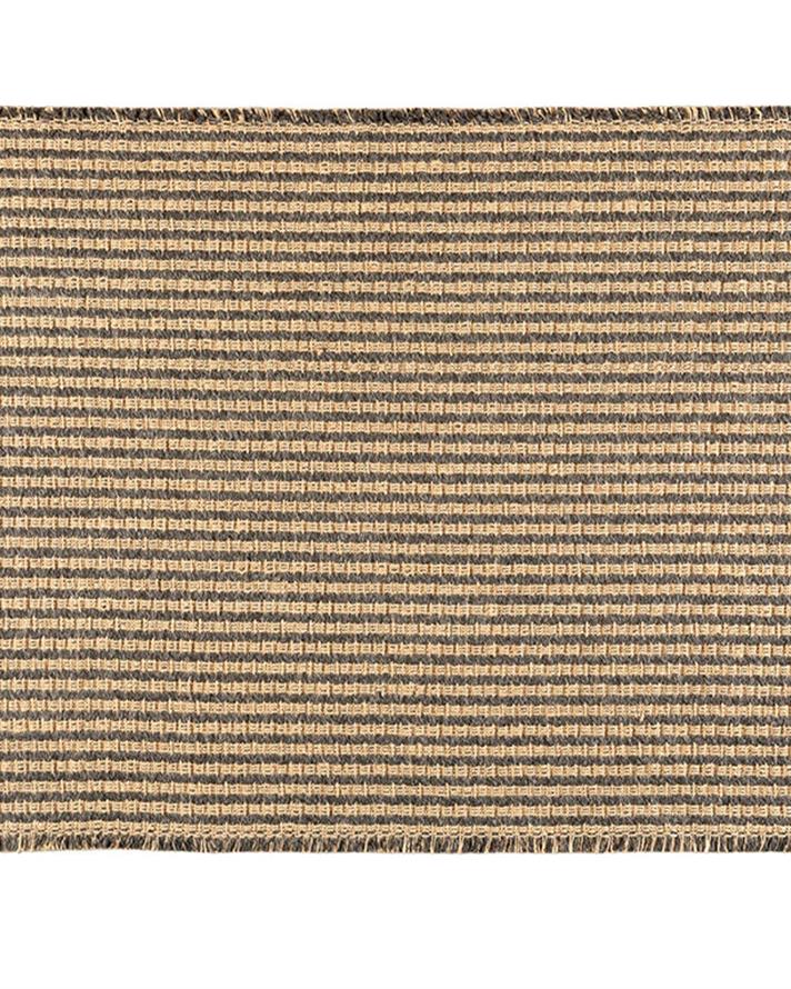 Covor decorativ, Coppa, 160x230 cm, poliester-iută, natural-negru