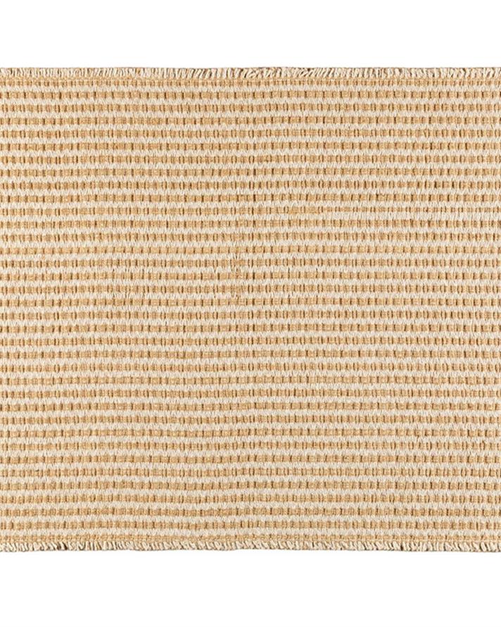 Covor decorativ, Coppa, 80x150 cm, poliester-iută, natural-alb