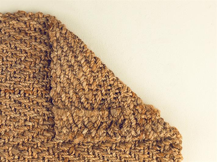 Covor decorativ, Dimaris, 75x120 cm, iută, natural