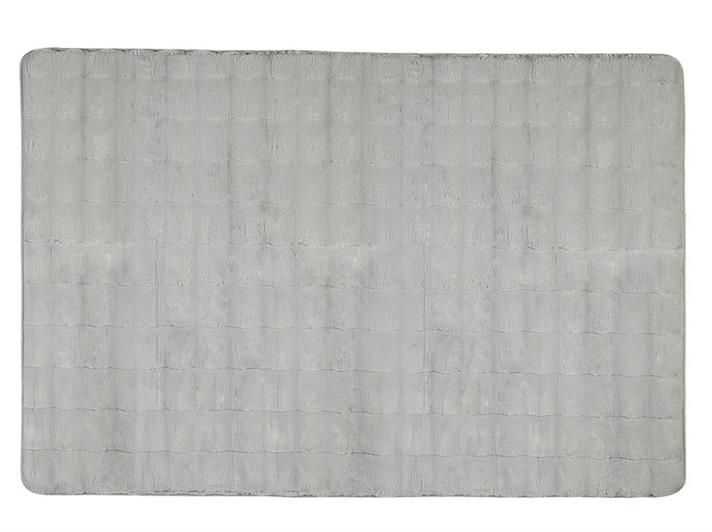 Covor imitație blană, Rabbit Wave, 80x150 cm, poliester, gri