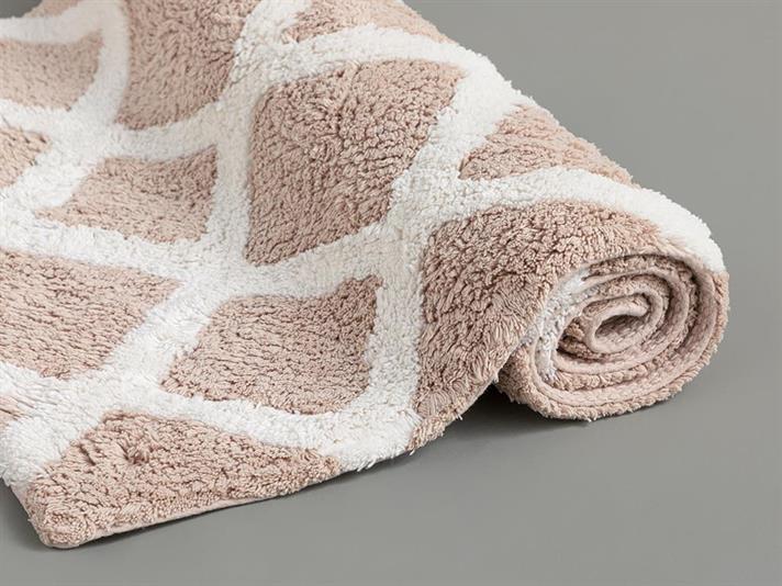 Covoraș de baie, Fence, bumbac, 60x90 cm, bej-ecru