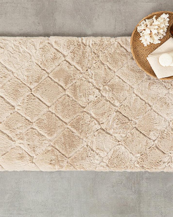 Covoraș de baie, Soft Touch, poliester, 60x90 cm, bej