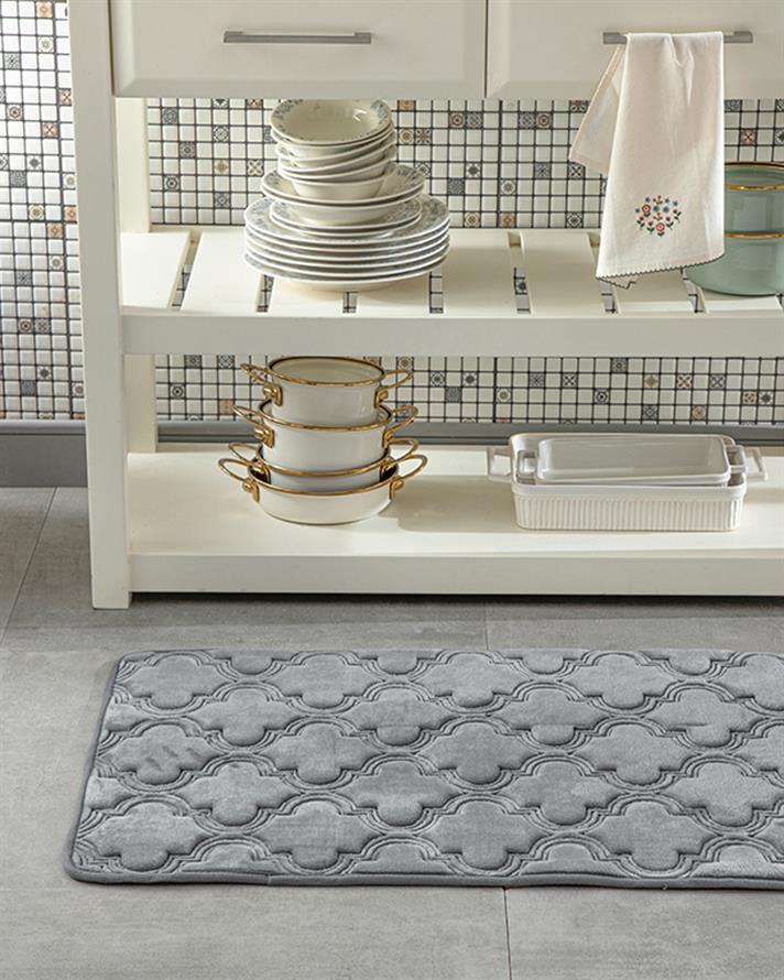 Covoraș de bucătărie antiderapant, Roxbury, poliester, 60x90 cm, antracit