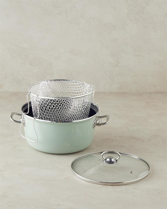 Email  CRATIȚĂ DE PRĂJIT 22 cm Verde Mentă deschis