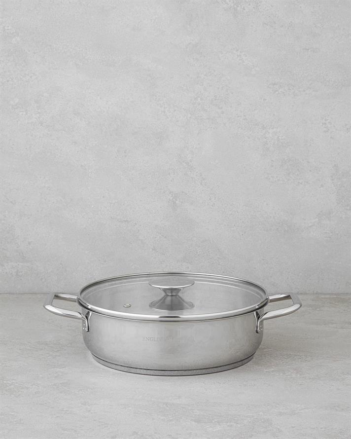 Cratita adanca cu capac, Siena, otel inoxidabil, 16 cm, argintiu