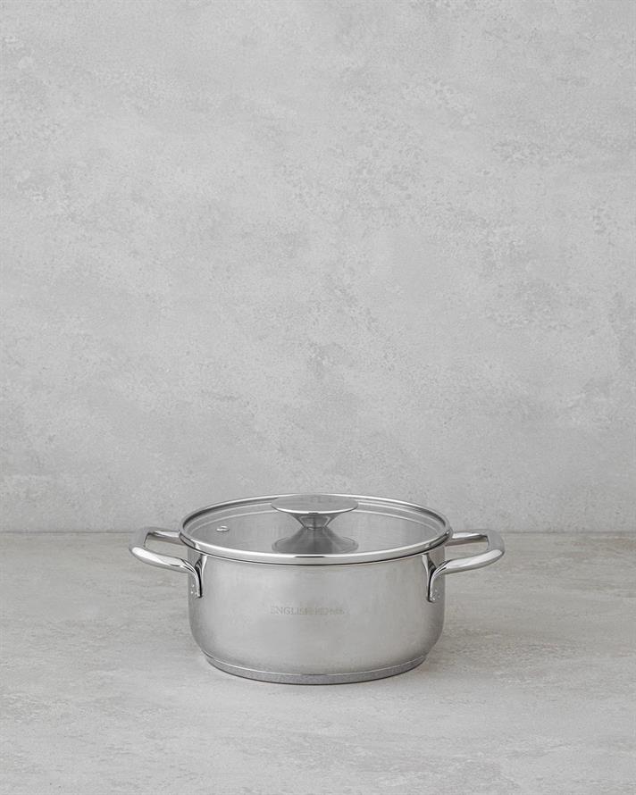 Cratita adanca cu capac, Siena, otel inoxidabil, 16 cm, argintiu