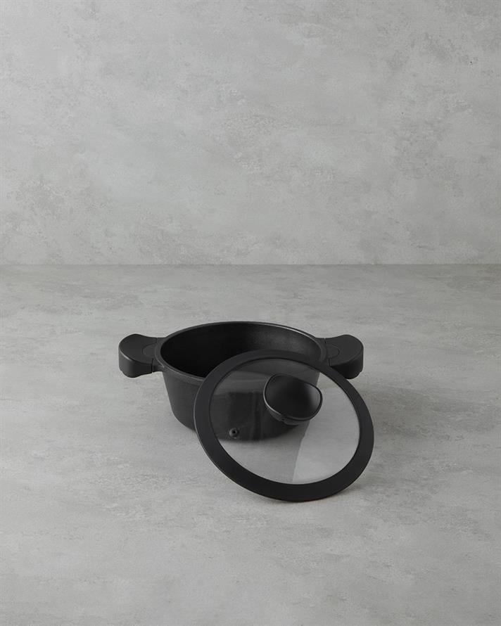 Aluminiu Adânc Tigaie 20 cm Negru