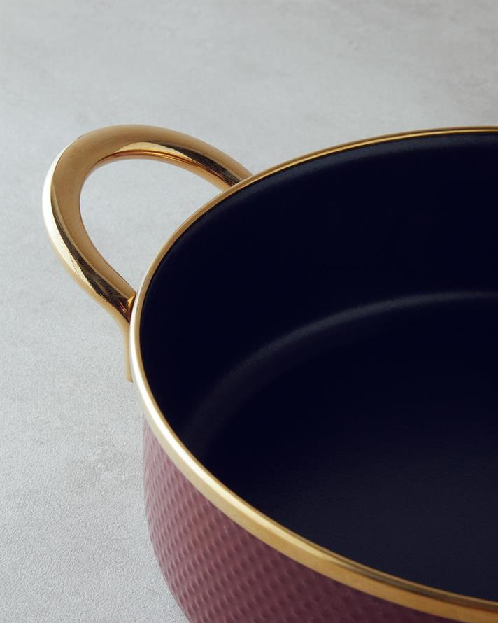 Aluminiu Adânc neaderent Cratiță 24 cm Bordo