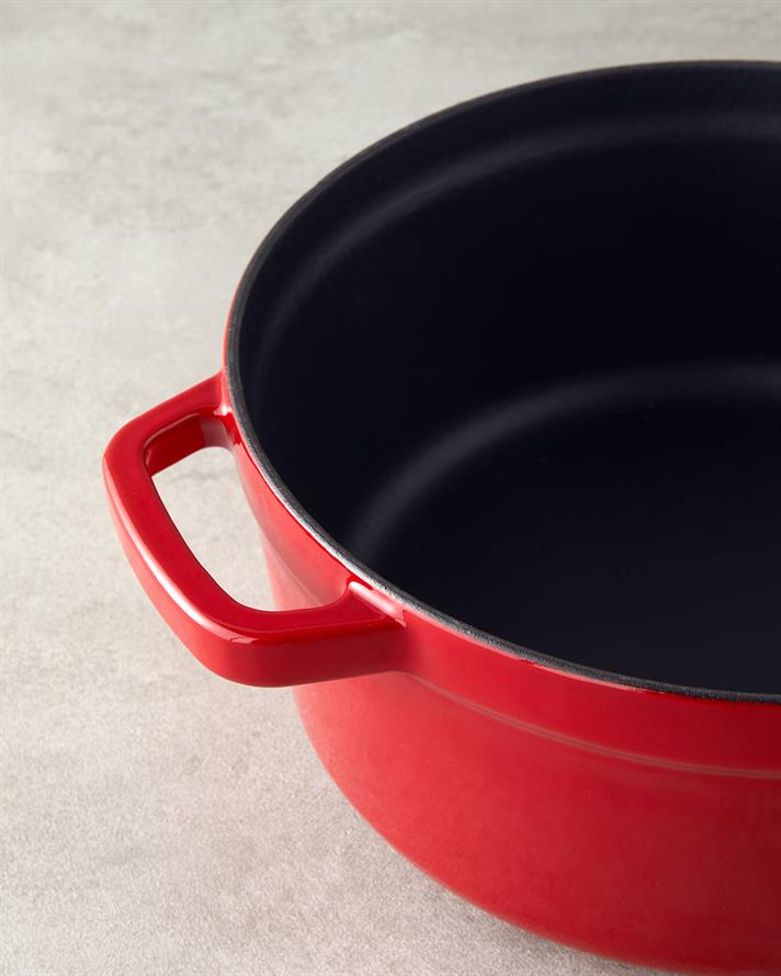 Fier Turnat Puțin Adânc Cratiță Mini 28 cm Roșu