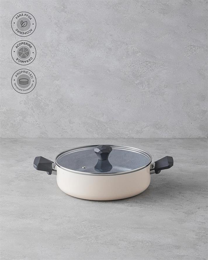 Ceramică Cratiță 26 cm Crem.