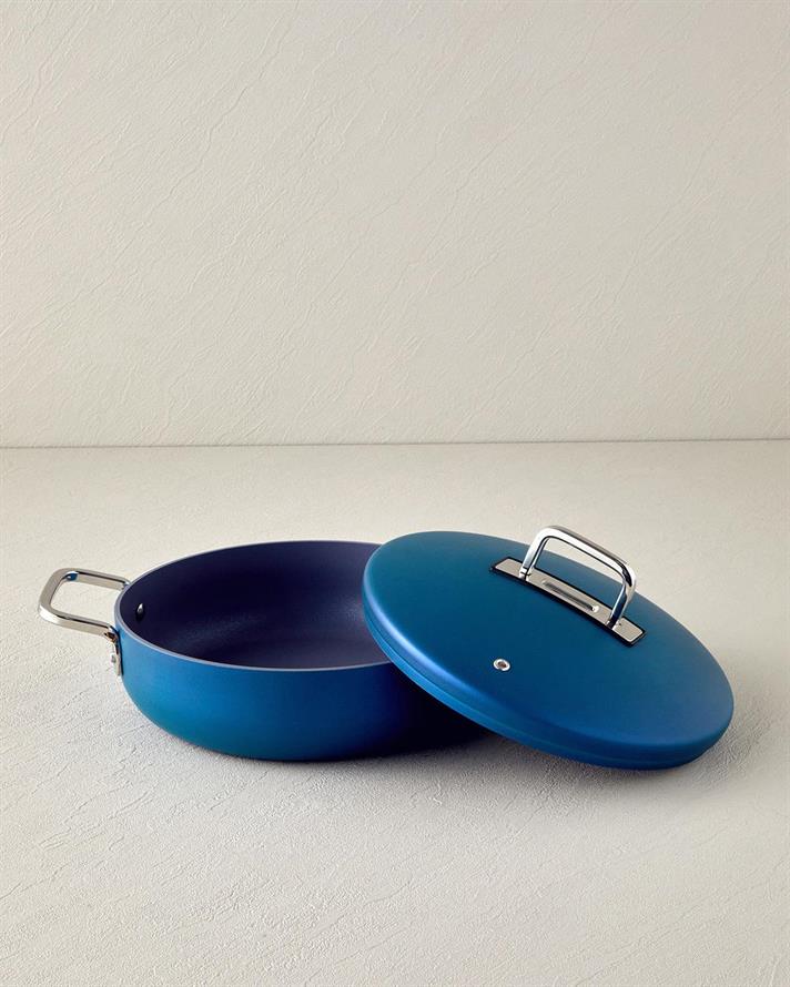 Cratita joasa, Luna, aluminiu, 24 cm, bleu