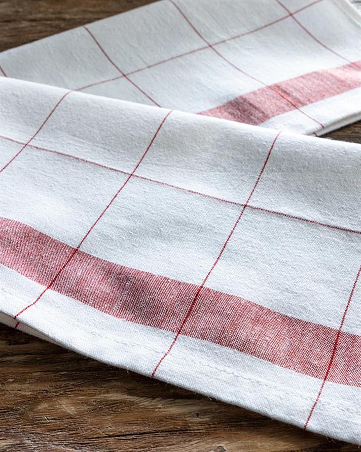 Creamy Cotton Drying Cloth 30x50 cm Red