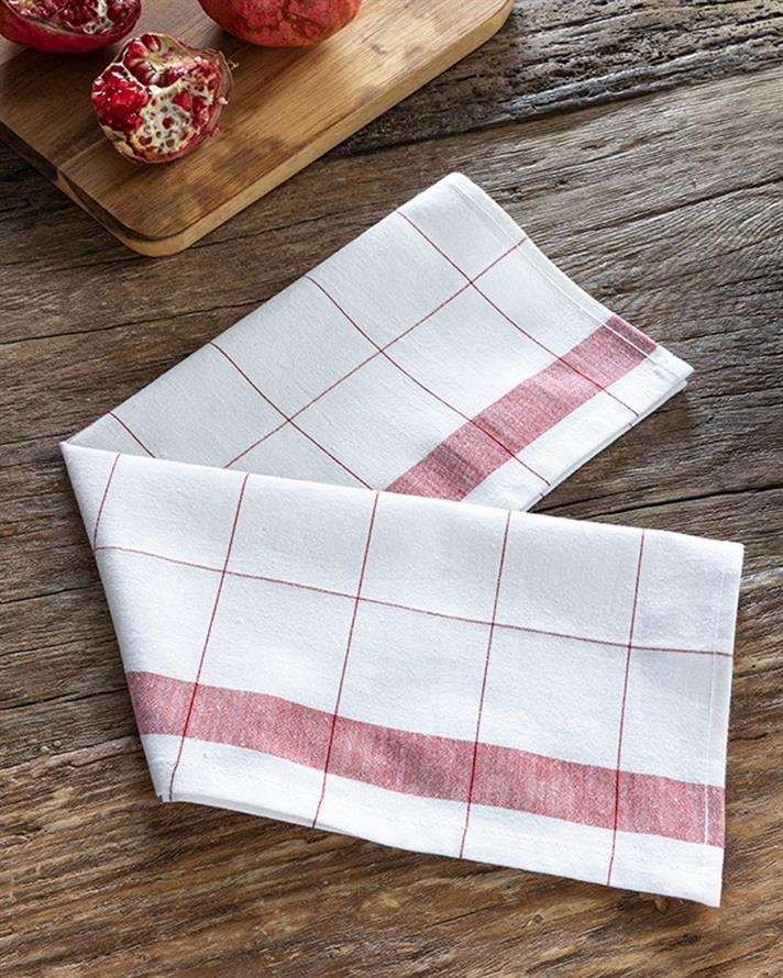 Creamy Cotton Drying Cloth 30x50 cm Red