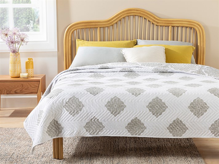 Creative Damask Persoană dublă  CUVERTURĂ MULTIFUNCTIONALA 200x220 cm Burgundia-gri