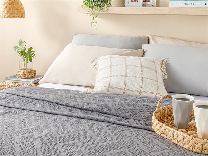 Creative Waffle  Jacard Pentru o persoana  CUVERTURĂ 150x220 cm Anthracite
