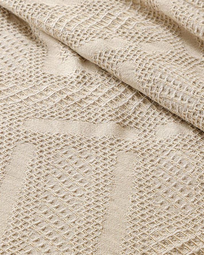 Creative Waffle Jacquard Double Pătură De Vară 200x220 cm Bej