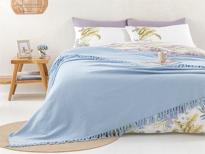 Crimped  Țesut For One Person  CUVERTURĂ DE PAT 160x240 cm BabyBlue