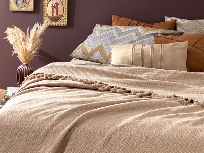 Crimped  Țesut Double Person 240x260 cm Beige
