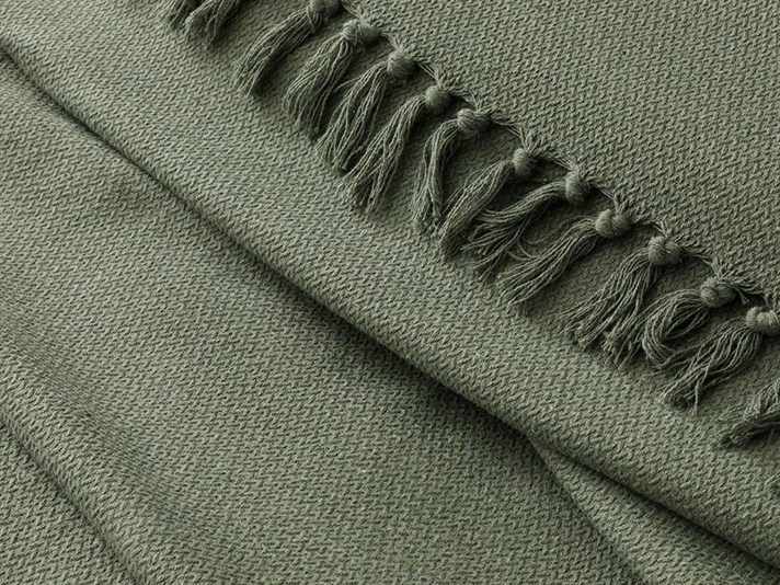 Crimped Țesătură Double Cuvertură Pat 240x260 cm Verde