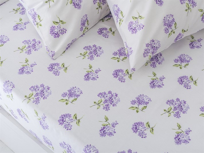 crin Cu Bumbac Single Cearșaf 160x240 cm Lila