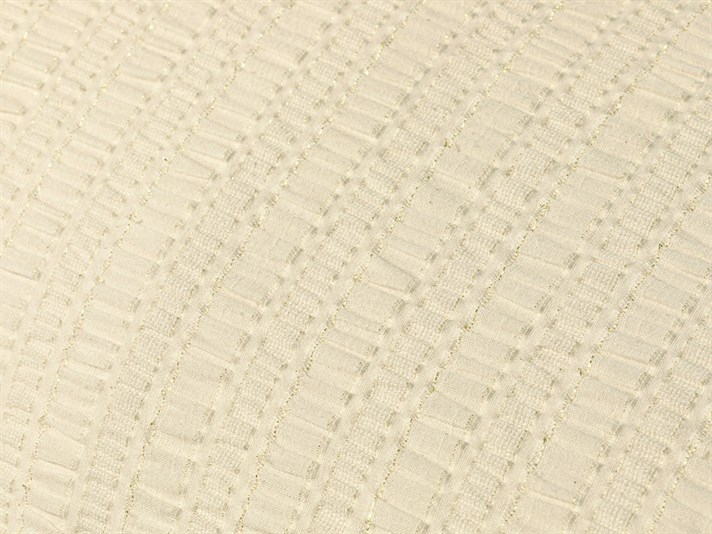 Crinkly Gofrat Cu Sclipici King Size Set Lenjerie De Pat 240x220 cm Ecru - Auriu