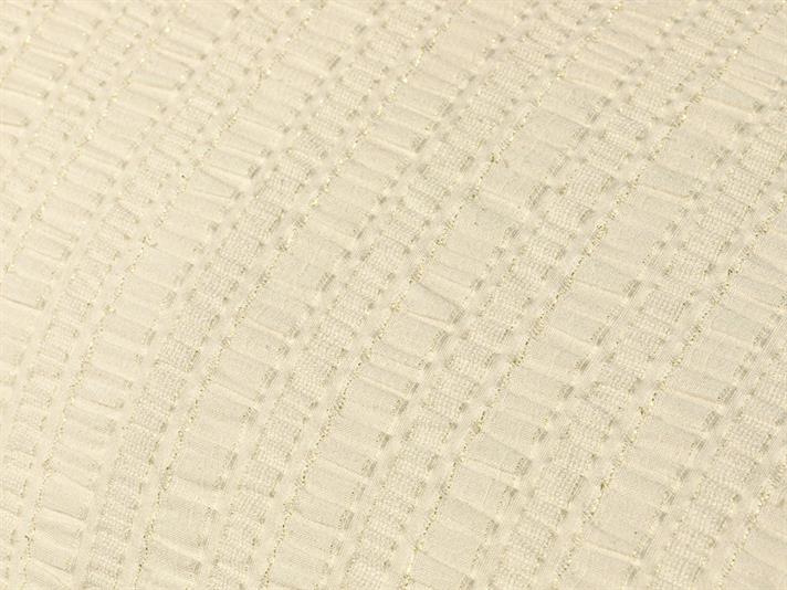 Crinkly Gofrat Cu Sclipici Super King Set Lenjerie De Pat 260x220 cm Ecru - Auriu