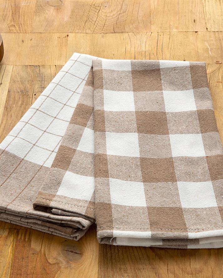 Cristal Bumbac Poliester 2 Set Cârpă De Uscat 40X60 Cm Maro